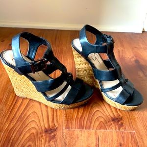 Jessica Simpson Black Wedges